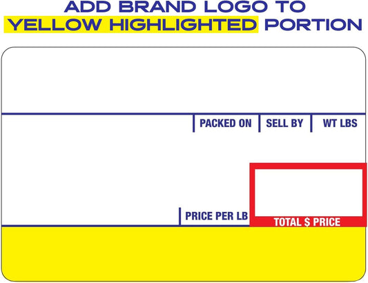 CEPRICO - Customizable CĀS Scale Labels - 144 Rolls of Thermal UPC Printing Scale Labels – Compatible with CĀS LST-8010 | Ideal for Supermarkets, Retailers and Grocery Stores