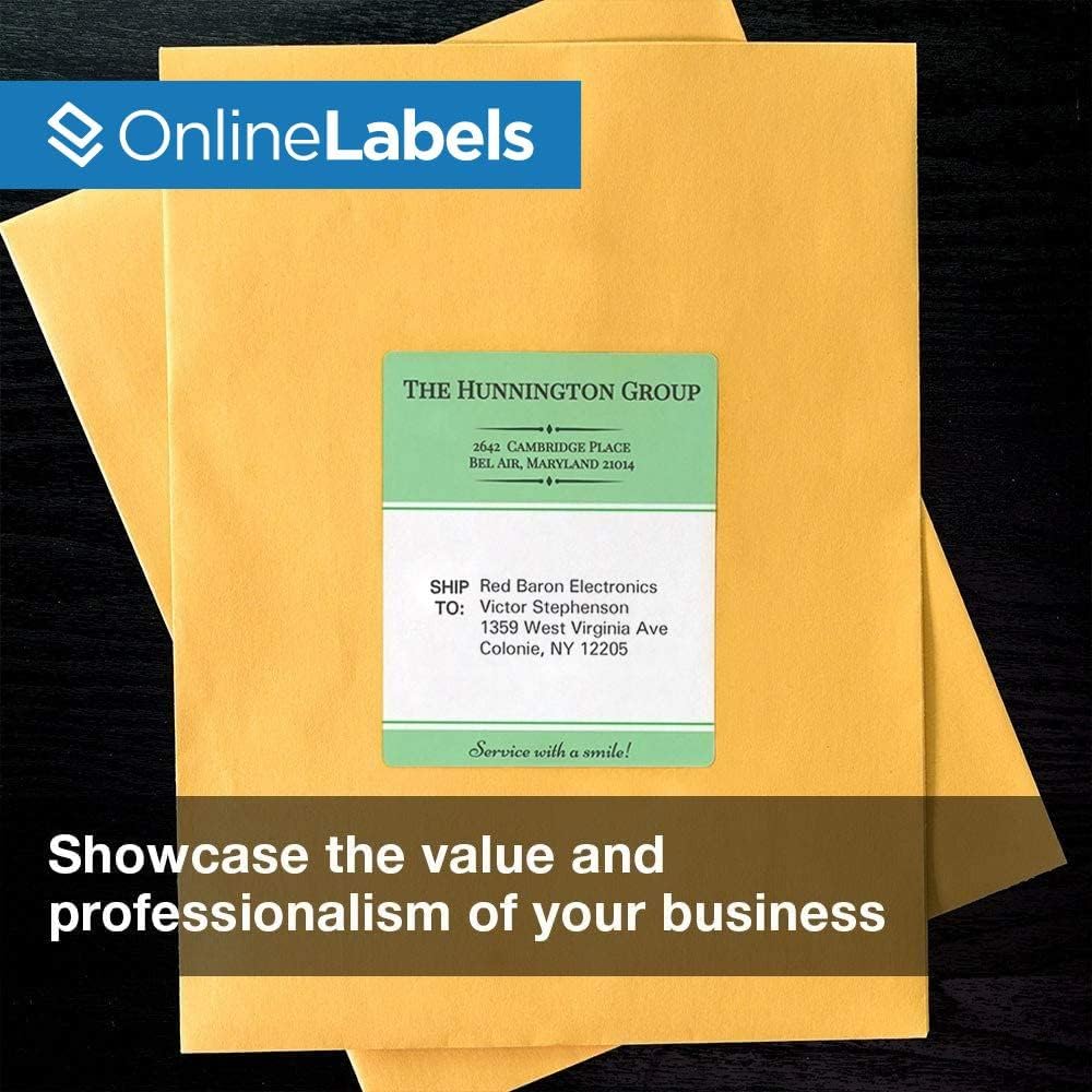 4 x 5 Rectangle Mailing Labels - Permanent, White Matte - Shipping, Wine, Product - Pack of 1,000-250 Sheets - Inkjet/Laser Printers - Online Labels