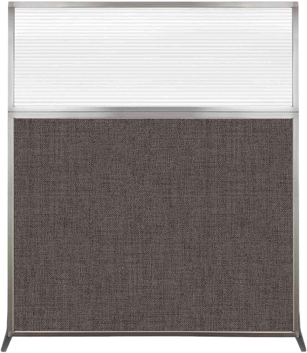 Versare Hush Screen Portable Room Divider | Workstation Wall Divider | Freestanding Privacy Hush Panels | Clear Fluted Windows | Fabric Office Divider Screen | Great for Room Separation