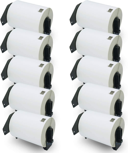 BETCKEY - Compatible Shipping Labels Replacement for Brother DK-1241 (4 in x 6 in), Use with Brother QL Label Printers [10 Rolls/2000 Labels]