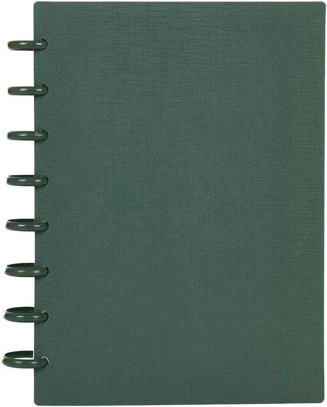 Talia Discbound Notebooks, Planner, Customizable, (Green Olive w/Green Olive Discs, Junior (5.5in x 8.5in))