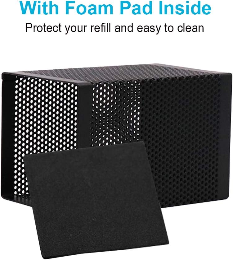 Comix Mesh Pen Holder Desk, Wire Pencil Holder with Foam Pad and Non-Slip Bottom Office Supplies Desk Organizer for Home Office School, 1 Pack