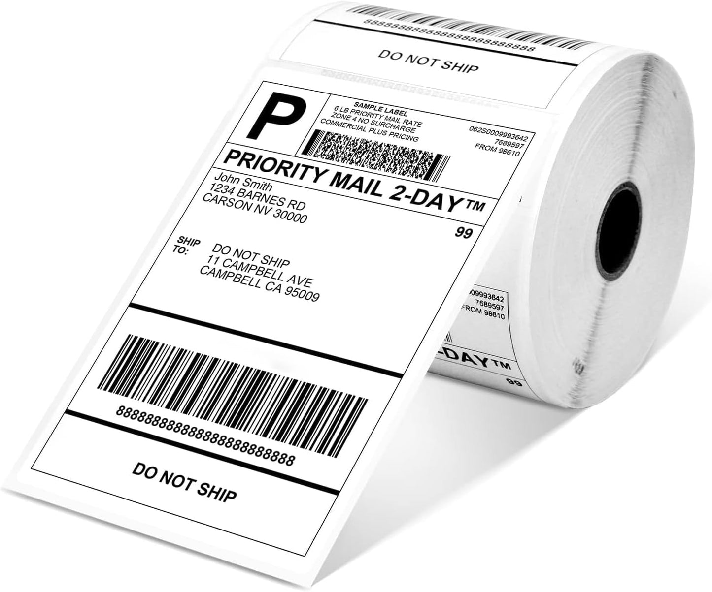 4x6 Thermal Labels, Shipping Address Label (Pack of 500 4x6 Roll Labels) - Compatible with JADENS, ASprink, Phomemo, Rollo, Zebra, Omezizy and Other Shipping Label Printers