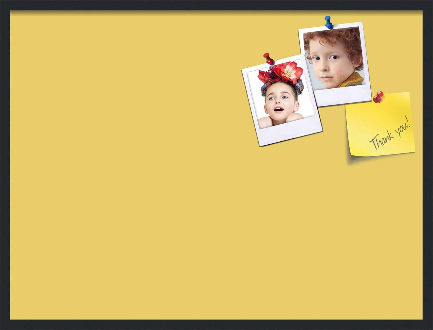 PinPix 40x30 Inch Cork Bulletin Board. This Decorative Framed Pin Board Comes with Honey Pastel Design and a Satin Black Frame. Ideal for Home Office Decor or Message Board (PinPix-1810)