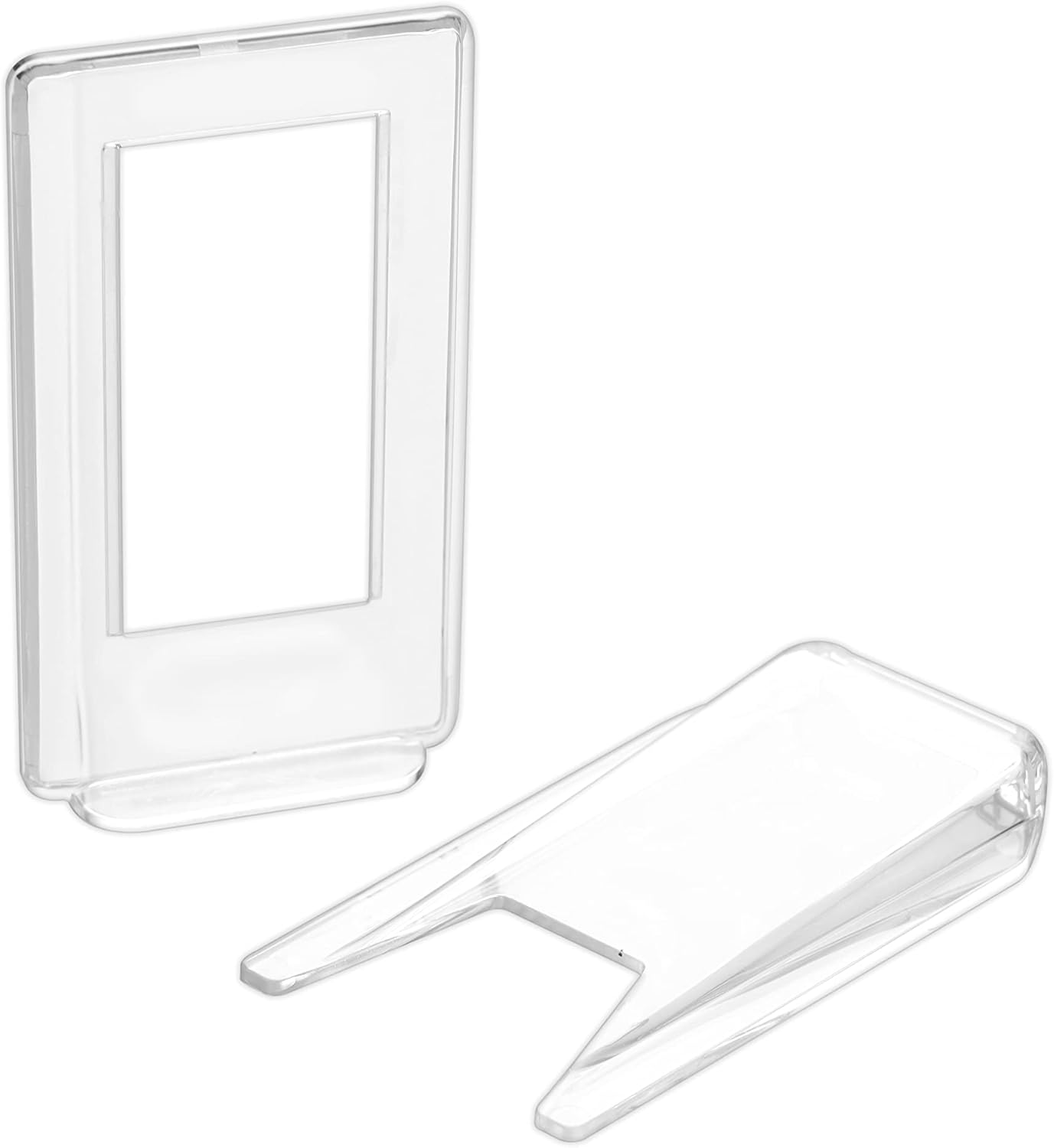 （10 Pack ）Acrylic Book Stand for Display Adjustable Clear Display Holder Easel Collector Stand for Home Office Back to School Comic Album CD Magazine Postcard Artworks (4.2 x 4.3 x 2.35 Inch)