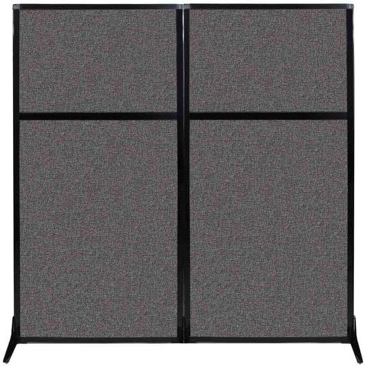 Versare Workstation Partition | Portable Wall Divider | Modern Office Cubicle | Free Standing Privacy Screen | Flexible Work Space | 66" x 70" Charcoal Gray Fabric Panels