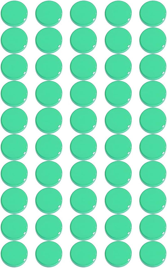 Qualsen Fridge Magnets - 50pcs Mini Cute Magnets for Fridge, Locker, White Board, Kitchen, Office, Classroom (Green)