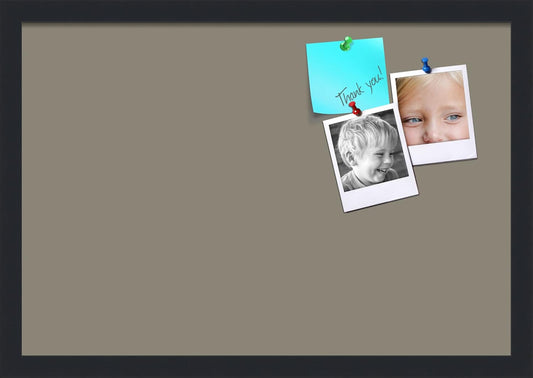 PinPix 22x15 Inch Cork Bulletin Board. This Decorative Framed Pin Board Comes with Pewter Design and a Satin Black Frame. Ideal for Home Office Decor or Message Board (PinPix-1812)