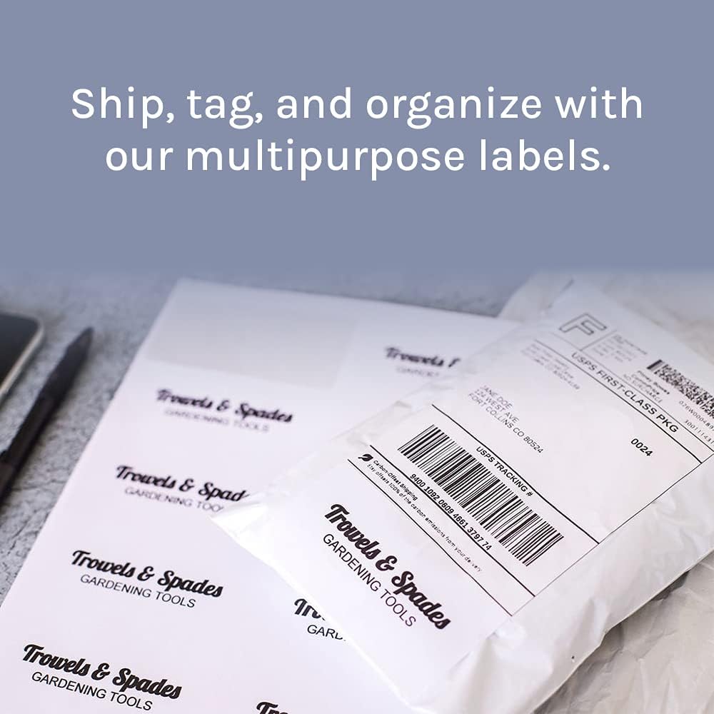 Premium Label Supply White Sticker Address Labels – 2" x 4" – Laser/Inkjet Compatible – (10 per Sheet), 500 Sheets – 5,000 Total Adhesive Labels