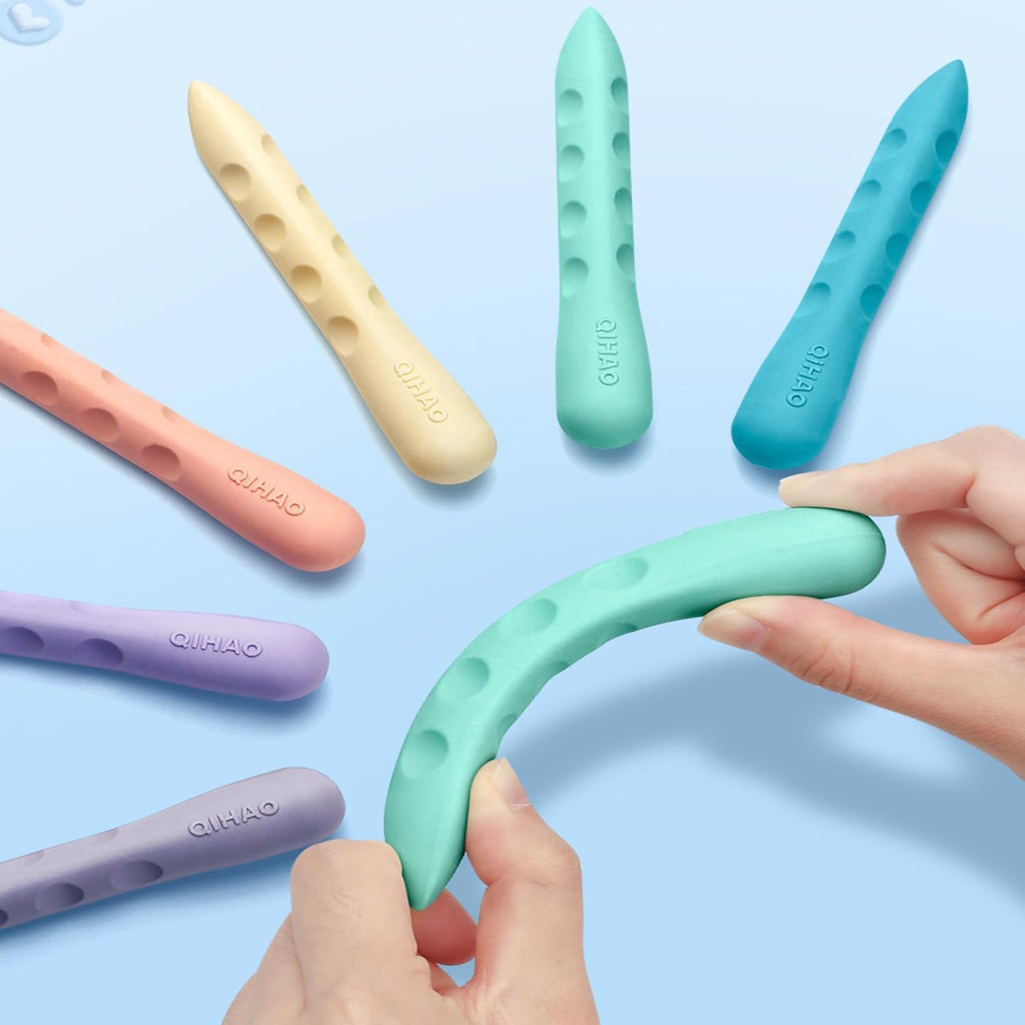 Colorful Erasers 3 Pack Pencil Erasers Grippable Erasers for Kids Bulk for Students School Supplies Office Prize Gifts(Colorful Holes Small)