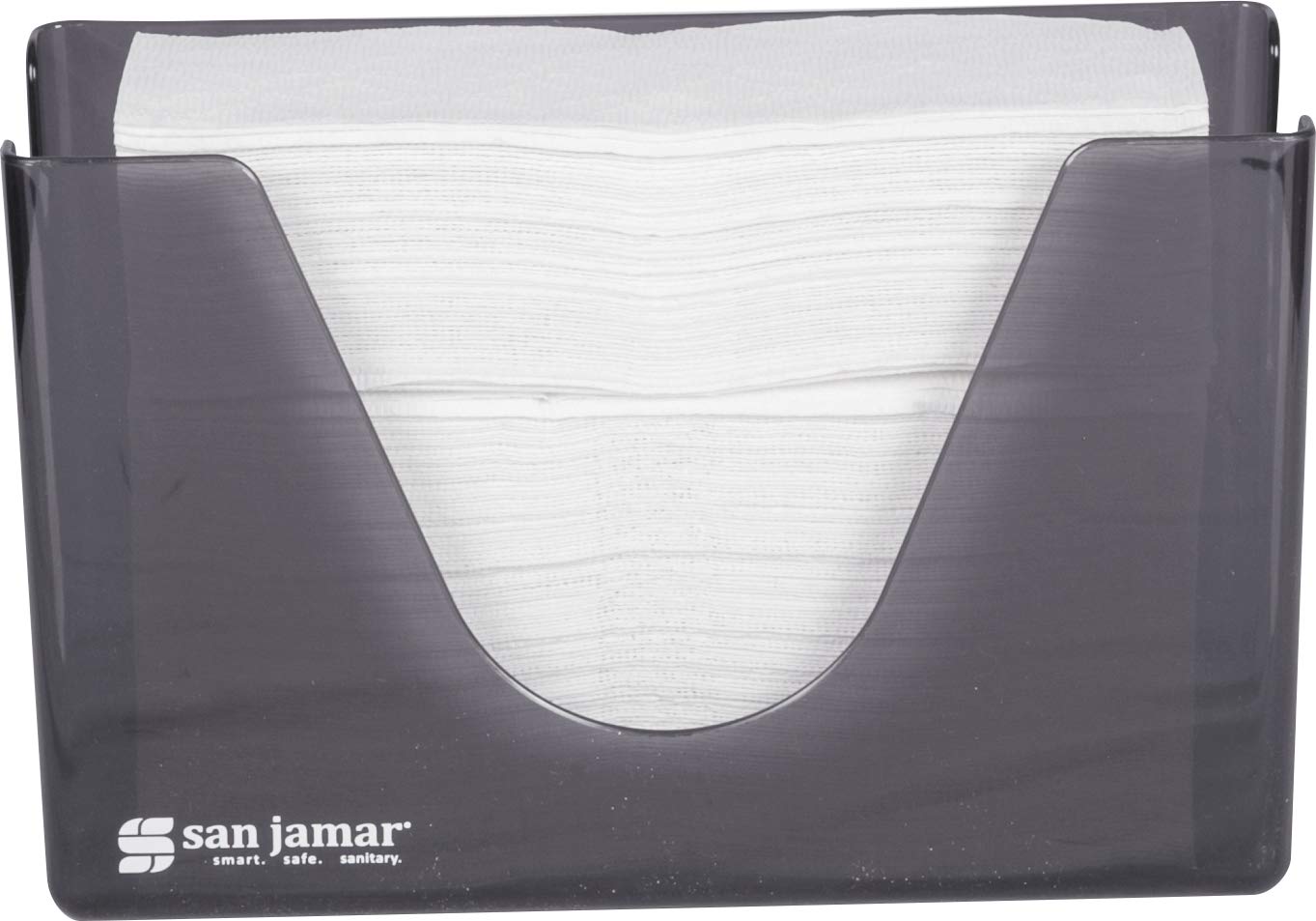 San Jamar Carlisle FoodService Products Plastic Countertop Folded Towel Dispenser, Black