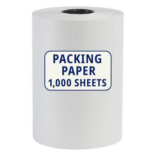BOX USA Packing Paper Roll 1440'L x 20"W - 1,000 Sheets 17” Long Equivalent - Large White Newsprint for Shipping, Packaging, Storage and Moving Supplies