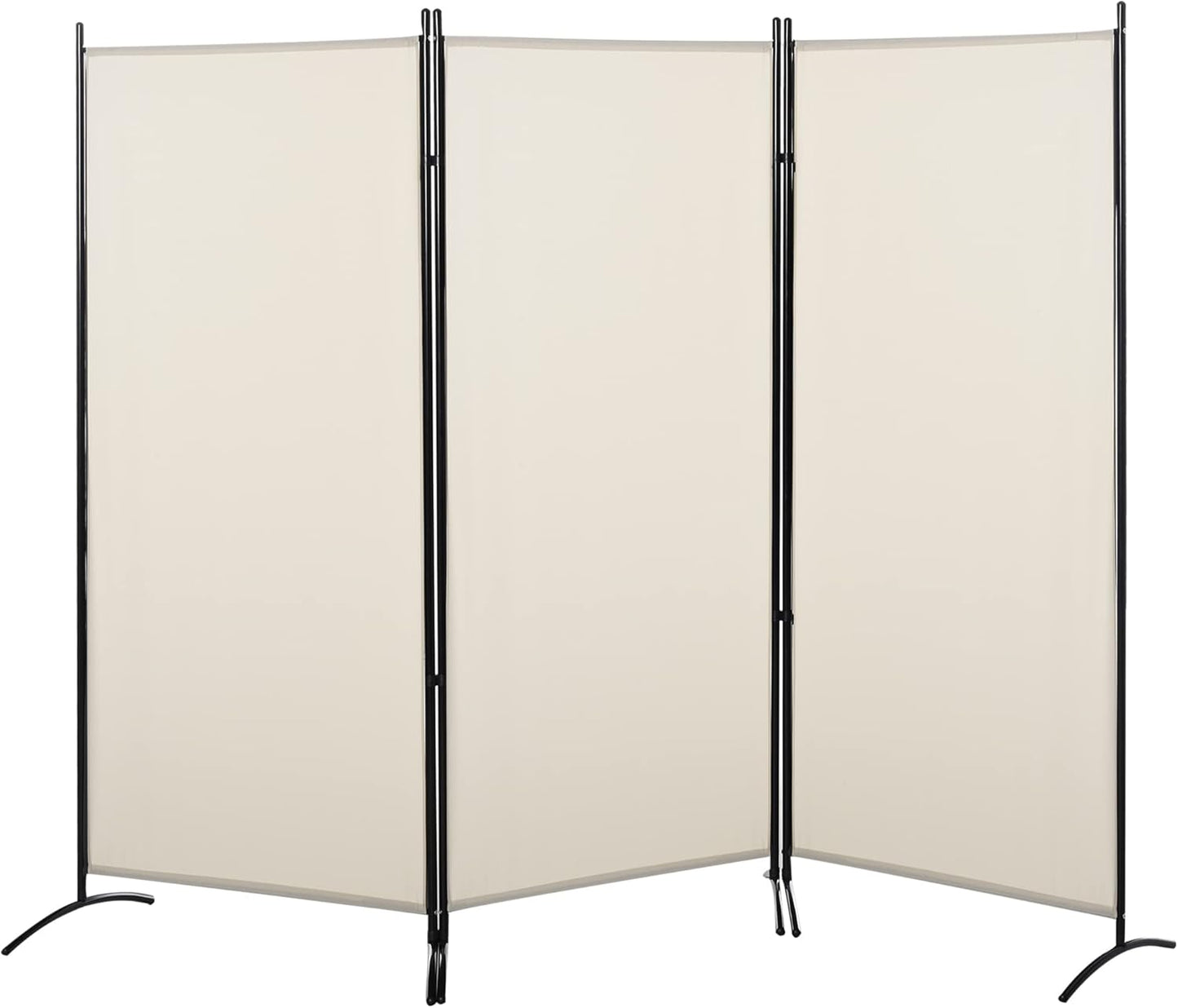 NicBex Room Divider 3 Panel Room Dividers with Fabric Panels Partition Room Dividers and Folding Privacy Screens 6FT Wall Divider for Home, Office, Room Separation,99.5"W x 19.75"D x 71.75"H, White
