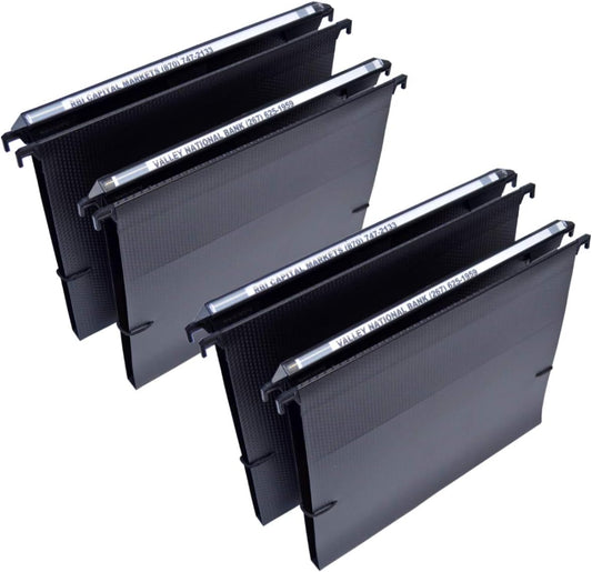 Ultimate Office MagniFile Extra-Capacity Hanging File Folders, 1/2" Box-Bottom, Letter Size, Feature A Wrap- Around Bungee Security Cord (Set of 4)