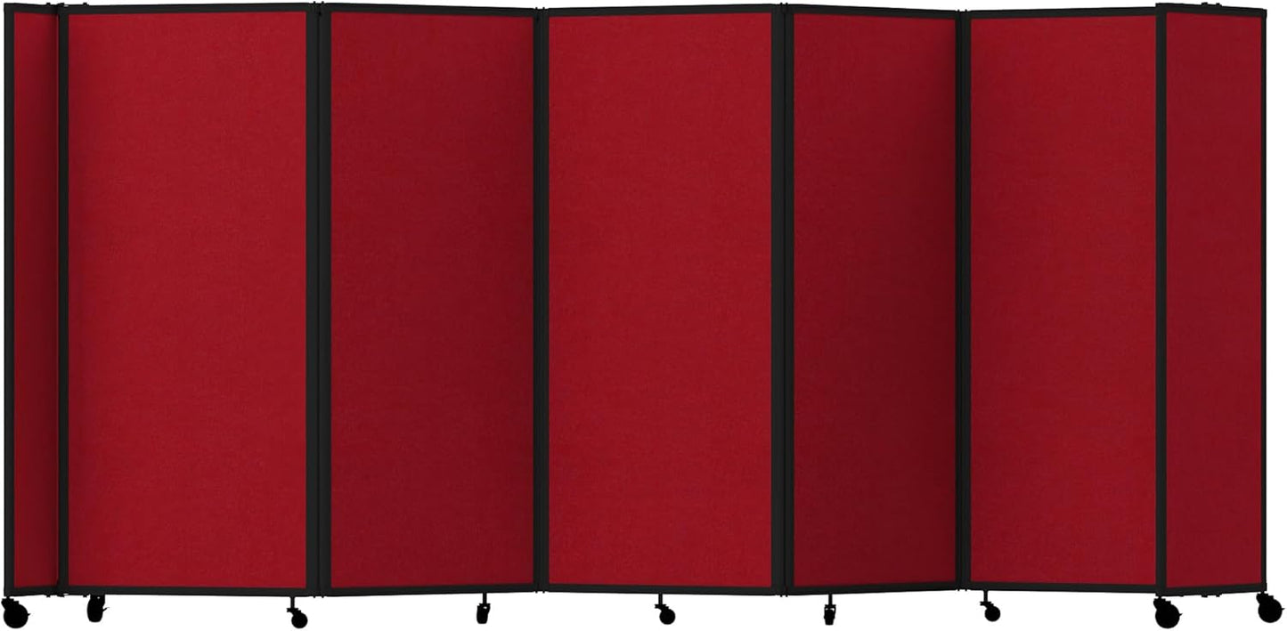 Versare Room Divider 360 Portable Wall Partition | Folding Panels | Large Freestanding Divider | Locking Wheels | Temporary Room Separator