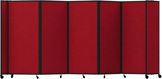 Versare Room Divider 360 Portable Wall Partition | Folding Panels | Large Freestanding Divider | Locking Wheels | Temporary Room Separator