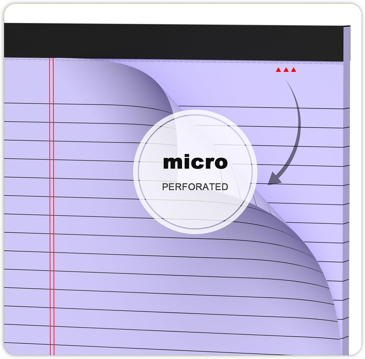 6pcs Small Legal Pad 5x8 College Ruled Purple Legal Pads Notepads 6 Pack Study Back Writing Pads 5 x 8 Perforated Narrow Ruled Pads of Paper Purple