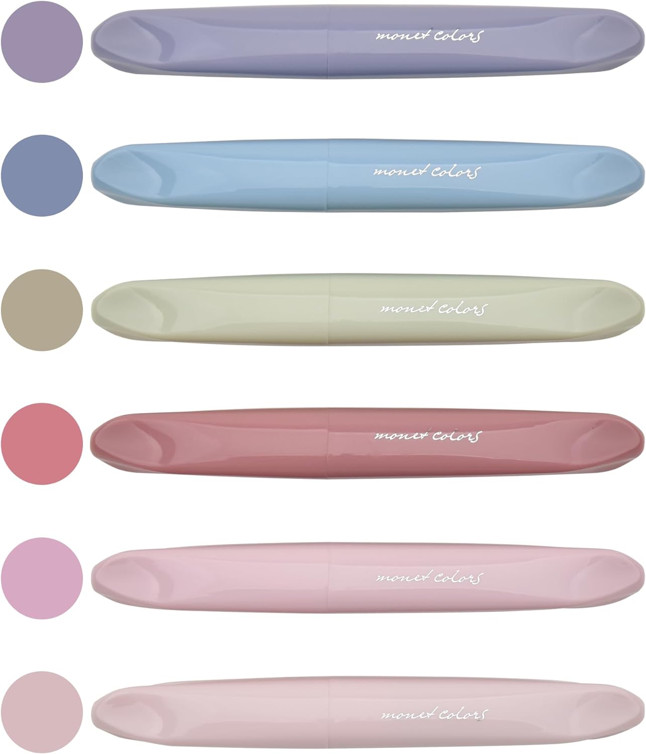 Aesthetic Highlighters, Lipstick-shaped Highlighters, Assorted Colors With Soft Chisel Tip,No Bleed Bible Highlighter Pastel,Unique Highlighters, 6 Pack