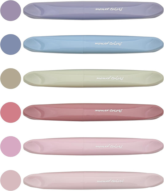 Aesthetic Highlighters, Lipstick-shaped Highlighters, Assorted Colors With Soft Chisel Tip,No Bleed Bible Highlighter Pastel,Unique Highlighters, 6 Pack