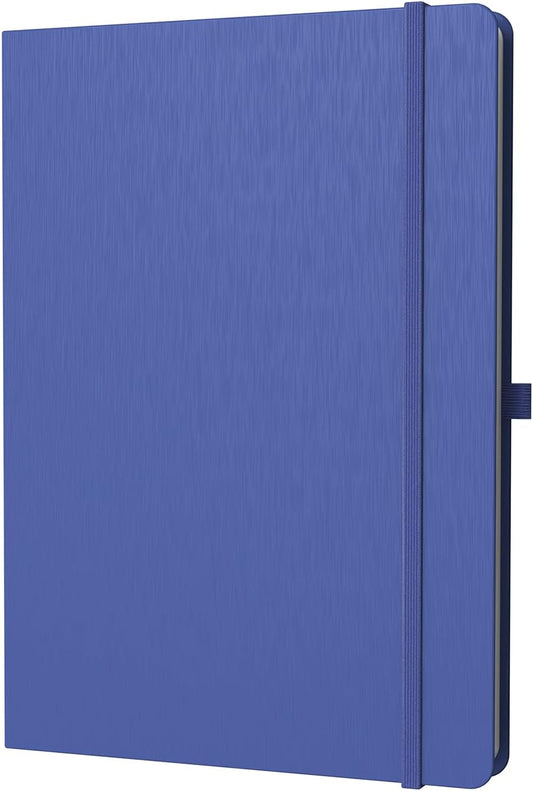 A4 Lined Journal Notebook, 8mm Ruled Notepad, Journaling for Writing, Work, School, Travel and Note Taking, Hardcover 160 Pages (80 Sheets) 8.27 x 11.6 inches (Blue)
