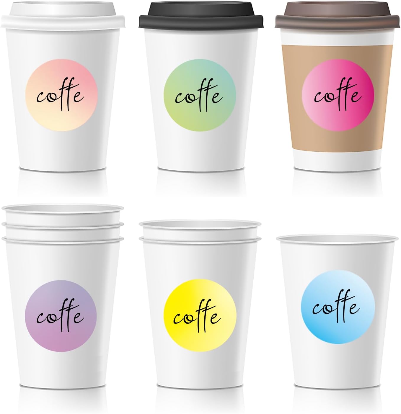 Yellow Round Thermal Sticker Labels - 1.5 Inch, Self-Adhesive, Multi-Purpose with Perforation Line (500 Labels, 1 Roll)