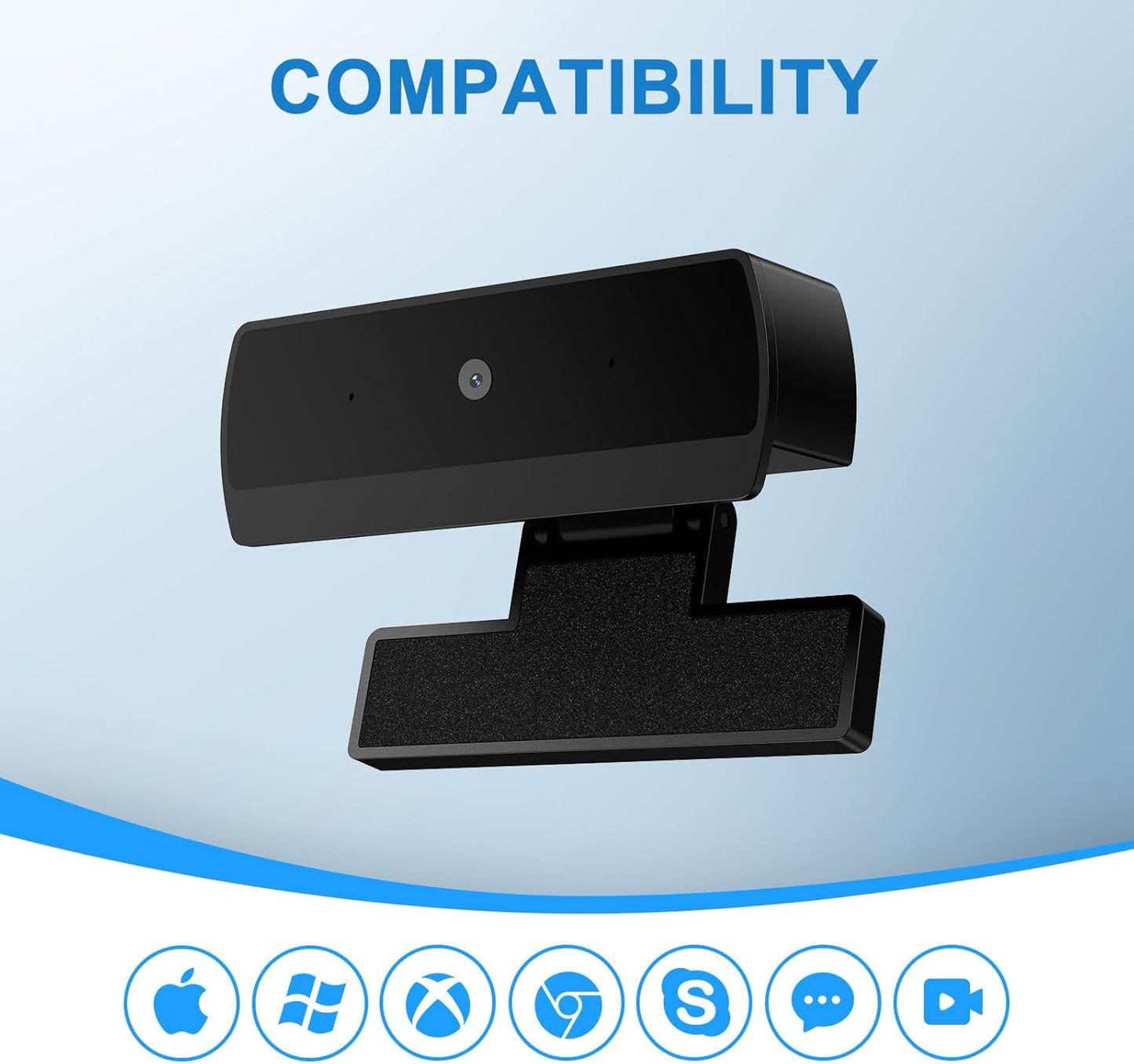 Webcam, K1 Full HD Webcams,1080P Video and Wide Angle Camera,Plug and Play USB Webcam for Online Calling/Conferencing, Zoom/Skype/Facetime/YouTube, Laptop/PC