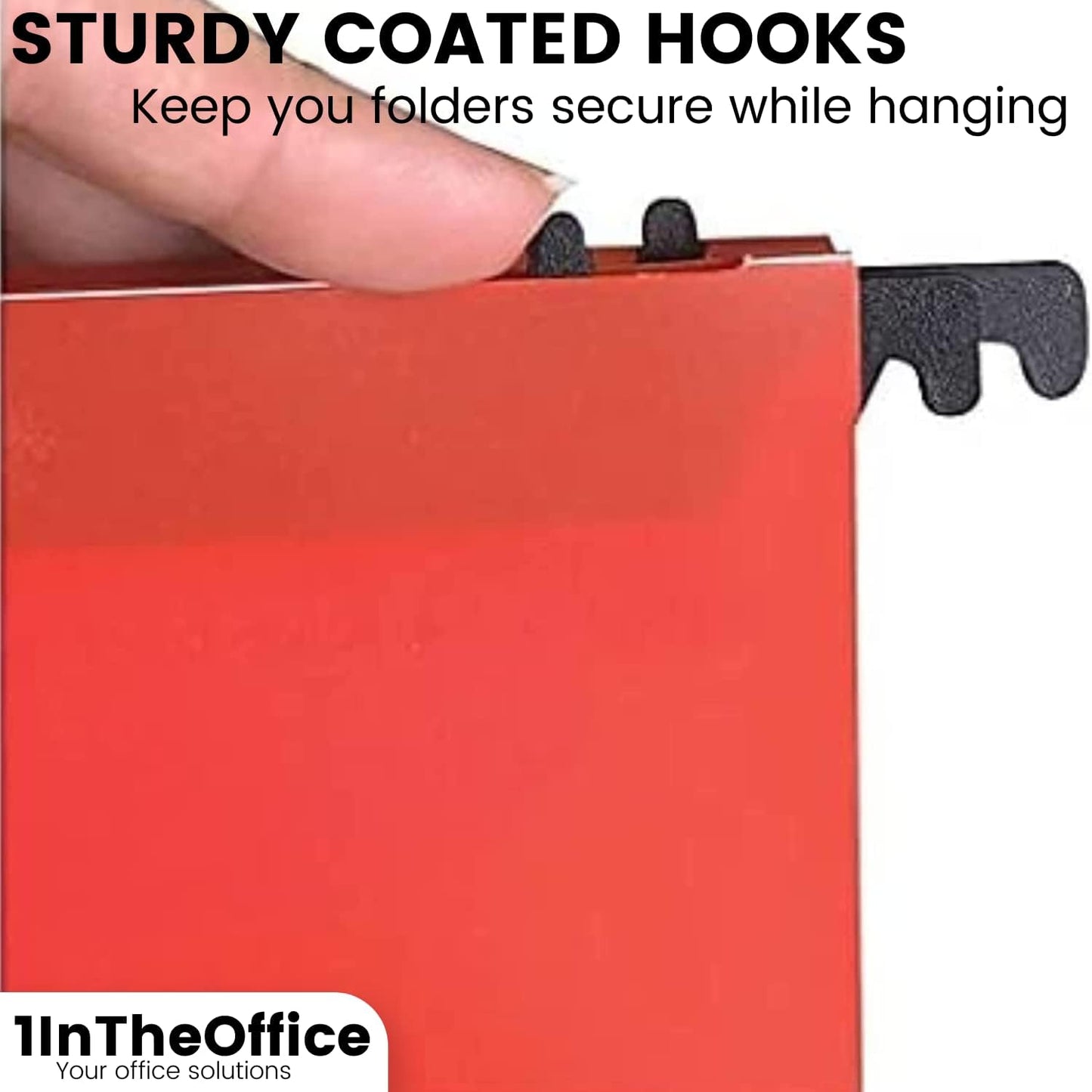 1InTheOffice Hanging File Folder, Hanging File Pocket, Expandable Hanging File Folder, Letter Size, Assorted Color, 5 Pack
