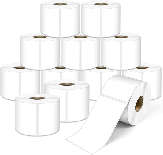 L LIKED 2.25" x 4" Direct Thermal Label, Permanent Adhesive Shipping Postage Labels & Compatible with Rollo, Zebra and Other Desktop Printers (12 Roll, 4200 Labels)
