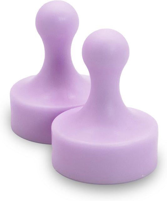 GLASSBOARD STUDIO Powerful Neodymium Magnets, Pawn-Shaped - Strong Fridge/Refrigerator and Whiteboard Magnet, Ideal for Office, Kitchen, Crafts - Rare Earth, Heavy Duty (2, Meadow Lilac)
