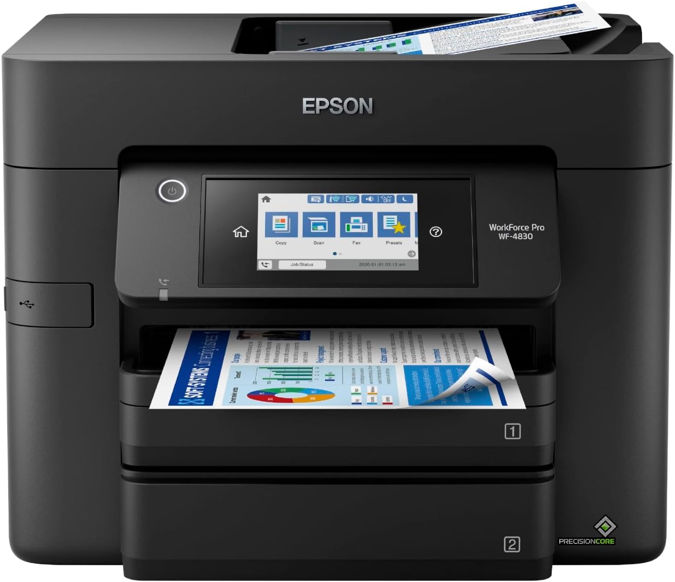 Epson EcoTank ET-2800 Wireless Color All-in-One Cartridge-Free Supertank Printer & Workforce Pro WF-4830 Wireless All-in-One Printer with Auto 2-Sided Print