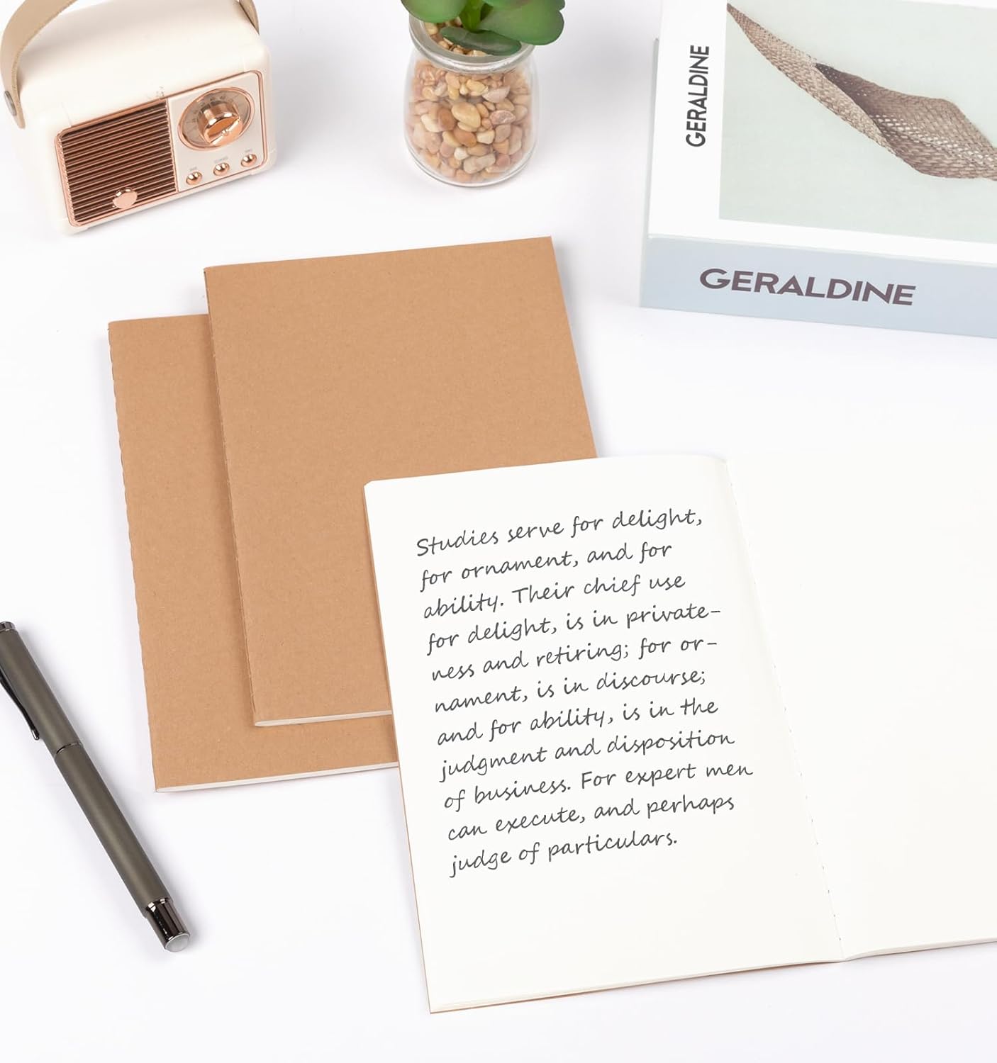 24 Pack A5 Blank Kraft Notebooks Bulk, Journaling Notebooks, Soft Cover Composition Notebook, 8.3x5.5 Inches 60 Pages Travel Journal Notebooks Set for Work, School, Student, Kids, Writing