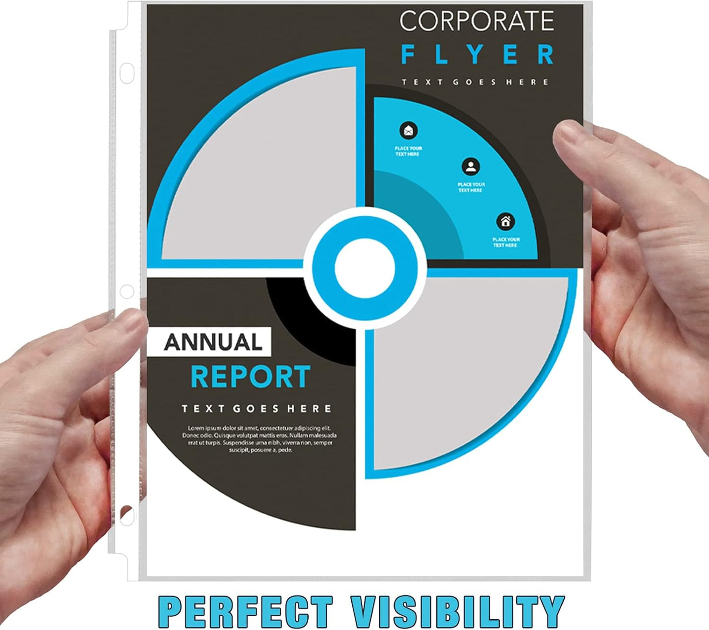 VST Sheet Protectors 8.5 x 11 Inch for 3 Ring Binder, Crystal Clear Page Protectors, Medium Weight Plastic Sleeves, Top Loading Paper Protector Acid Free, Letter Size, Dry Erase Pocket, 100 Sheets