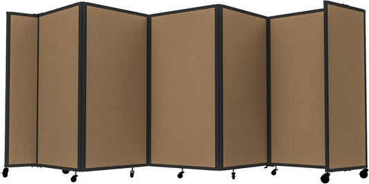 Versare Room Divider 360 Portable Wall Partition | Folding Panels | Large Freestanding Divider | Locking Wheels | Temporary Room Separator