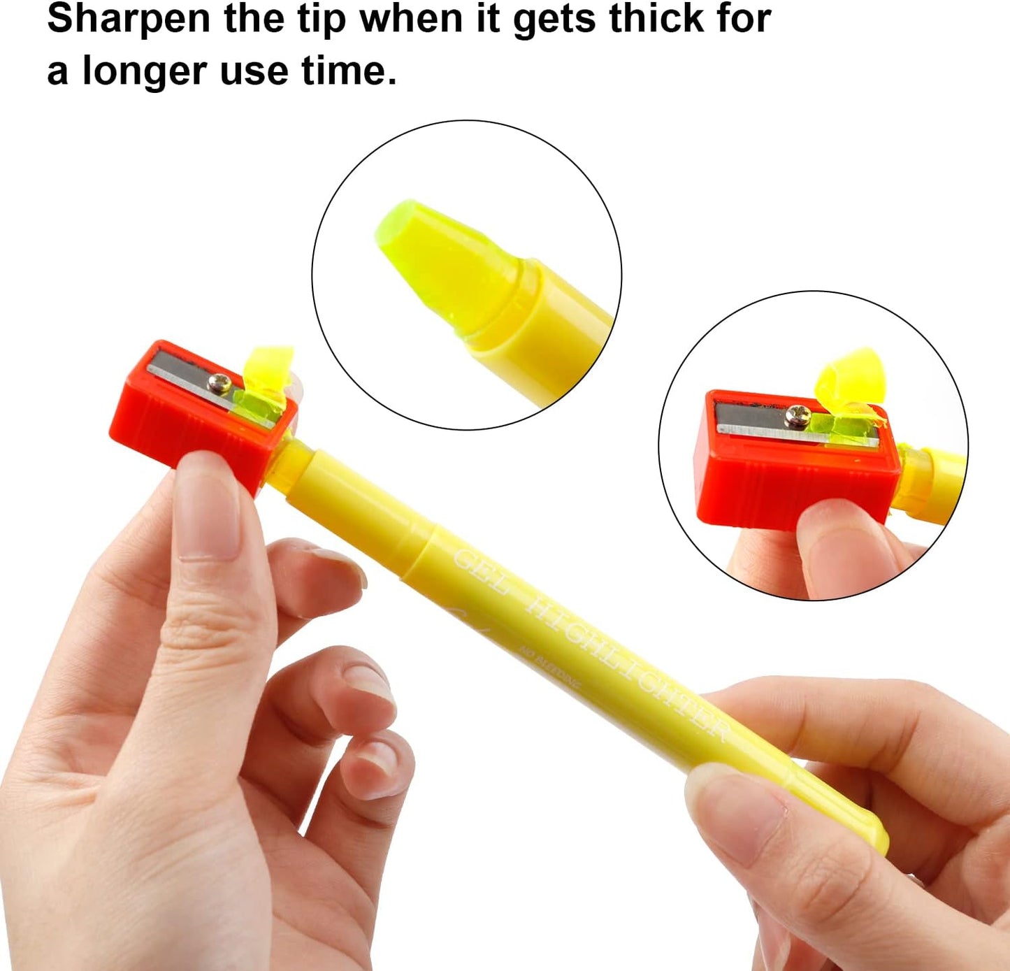 feela 12 Pack Yellow Gel Bible Highlighters Markers Journaling Supplies, No Bleed Through For Highlighting Journal School Office