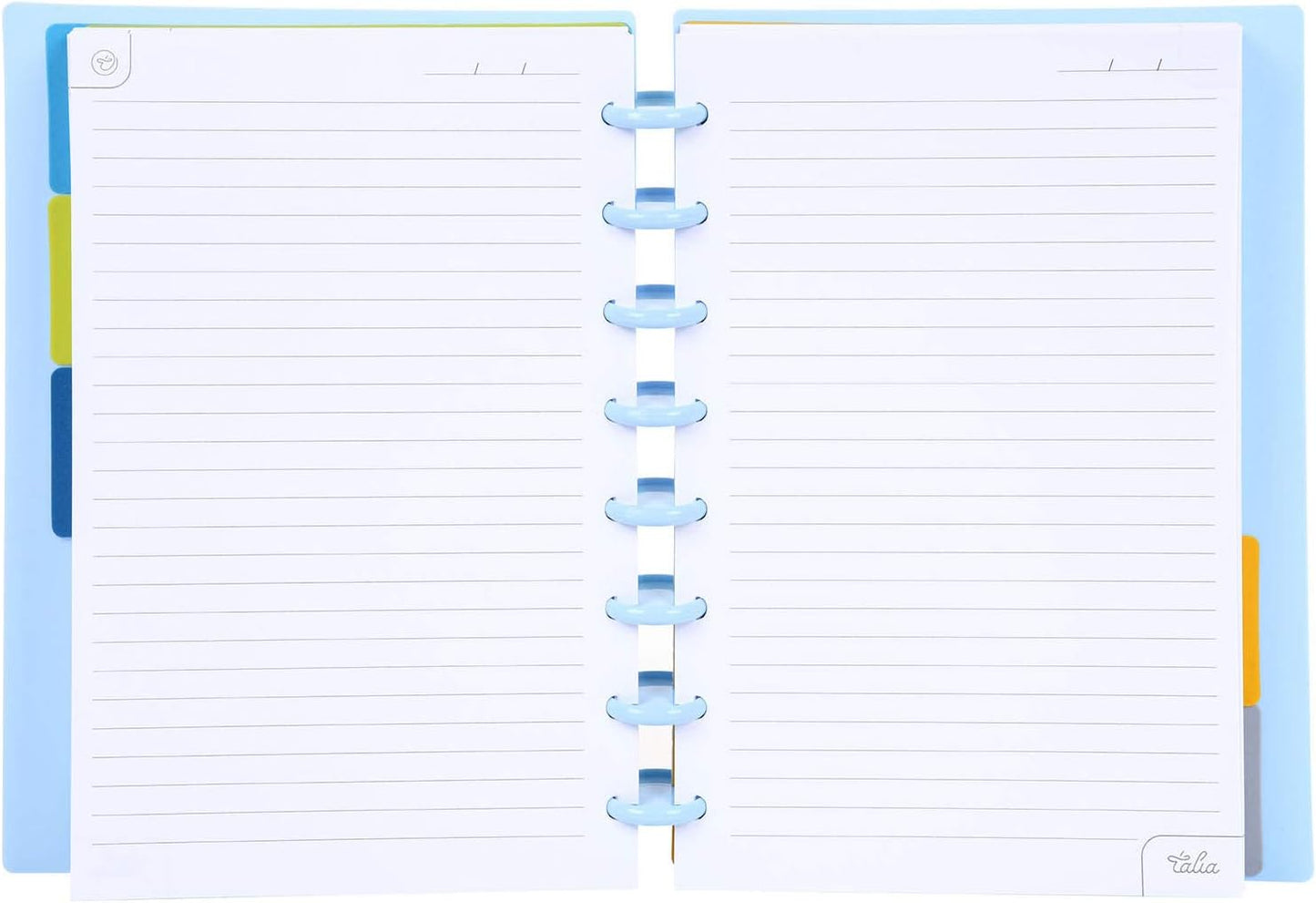 Talia Discbound Notebooks, Planner, Customizable, (Arctic Ice w/Arctic Ice Discs, Junior (5.5in x 8.5in))