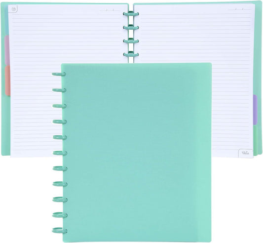 Talia Discbound Notebooks, Planner, Customizable, (Sage Green w/Sage Green Discs, Letter (8.5in x 11in))