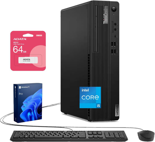 Lenovo ThinkCentre M70s Small Form Factor Business Desktop, 14th Gen Intel 10-Core i5-14400, 16GB DDR5 RAM, 1TB SSD, HDMI, DP, Wi-Fi 6, Windows 11 Pro, Bundle with Adata UC310 64GB USB Flash Drive