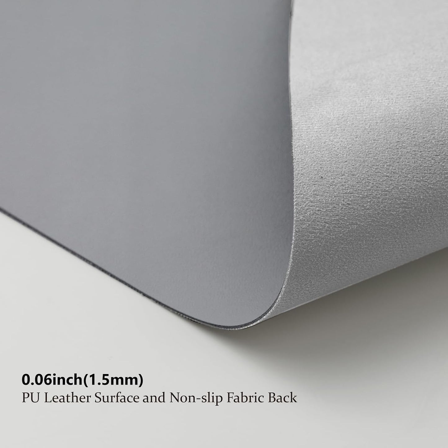 HOMIEAZICOZI Leather Desk Mat - Non-Slip PU Pad for Office and Home Organization Accessories Ideal Large Mouse Mats on Top of Desks (Dark Gray,36''x 17'') (DPD-DGr-L)