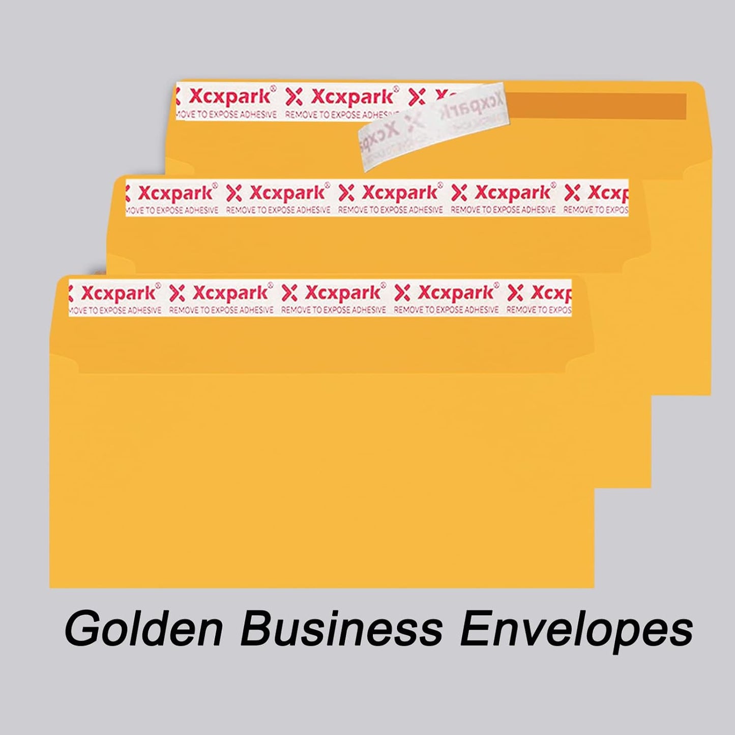 250 PCS #10 Golden Self Seal Kraft Security Envelopes - 4-1/8 x 9-1/2 Inches, Windowless, Invisible, Super Strong Quick Seal, Security Tint Pattern