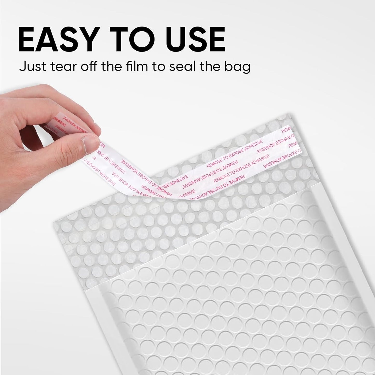 CHMI White Bubble Mailers 8.5 x 12 Inch 100 Pack, Usable Size 8.25X12 Inch Poly Mailers,Mailing Envelopes,Shipping Mailer，Opaque Self Seal Adhesive Waterproof Bags for Packaging and Shipping.