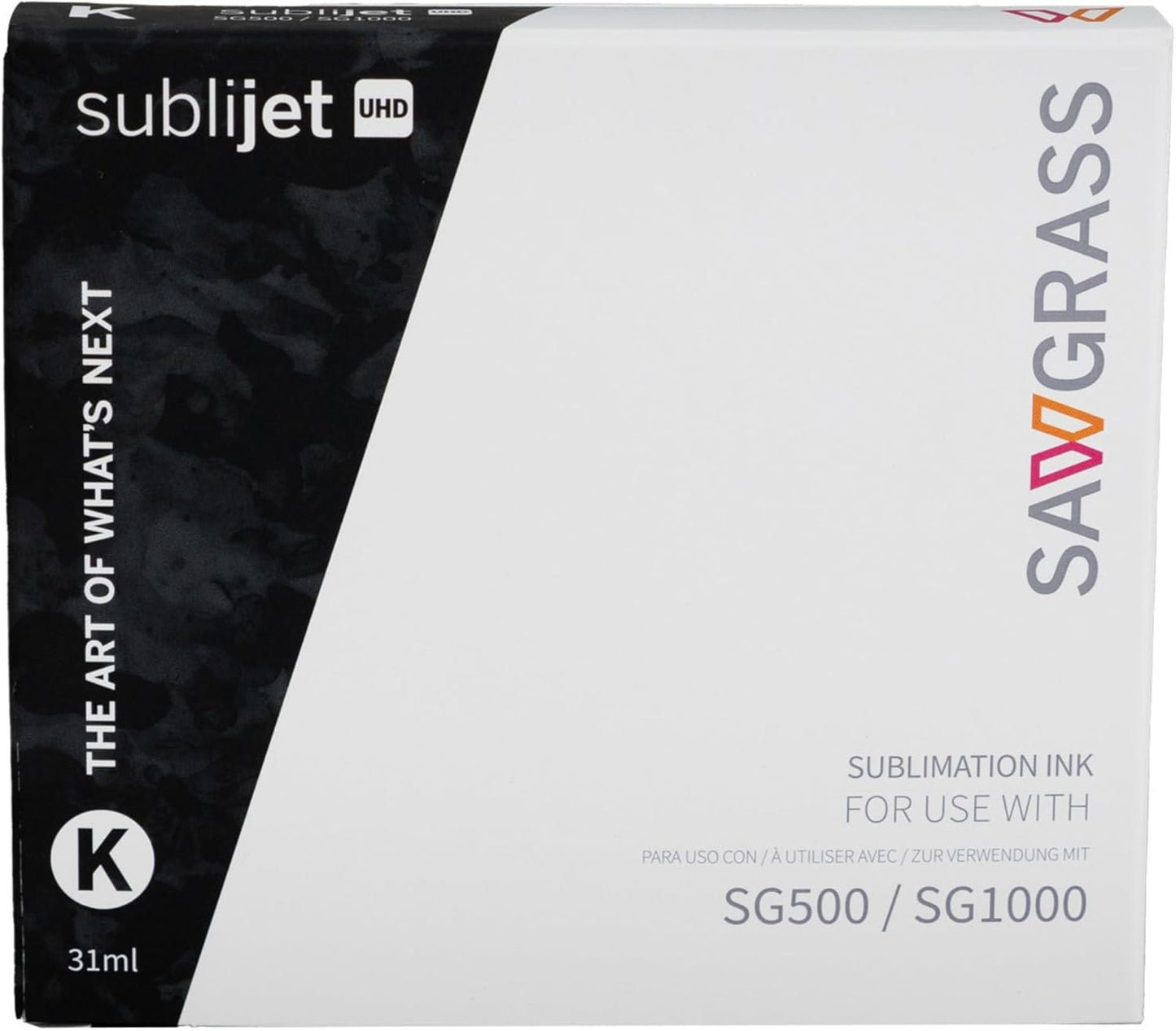 Sawgrass SubliJet UHD Sublimation Ink Cartridge - Black - High-Performance Ink SG500 SG1000 Sublimation Printers - Long-Lasting, High-Viscosity Gel Ink for Vibrant, Crisp Prints