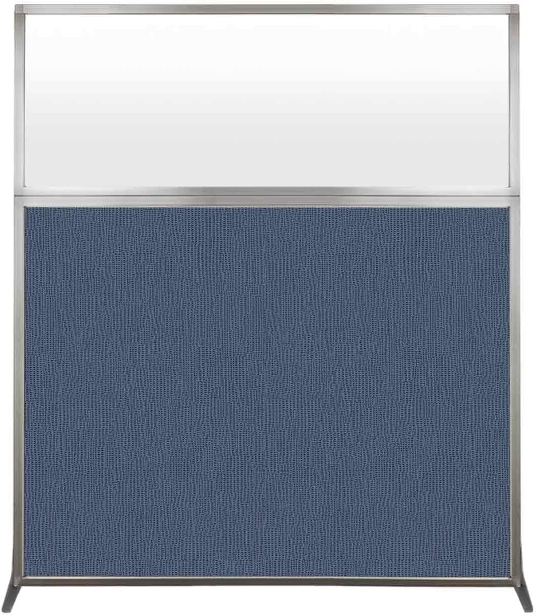 Versare Hush Screen Portable Room Divider | Workstation Wall Divider | Freestanding Privacy Hush Panels | Frosted Windows | Fabric Office Divider Screen | Great for Room Separation