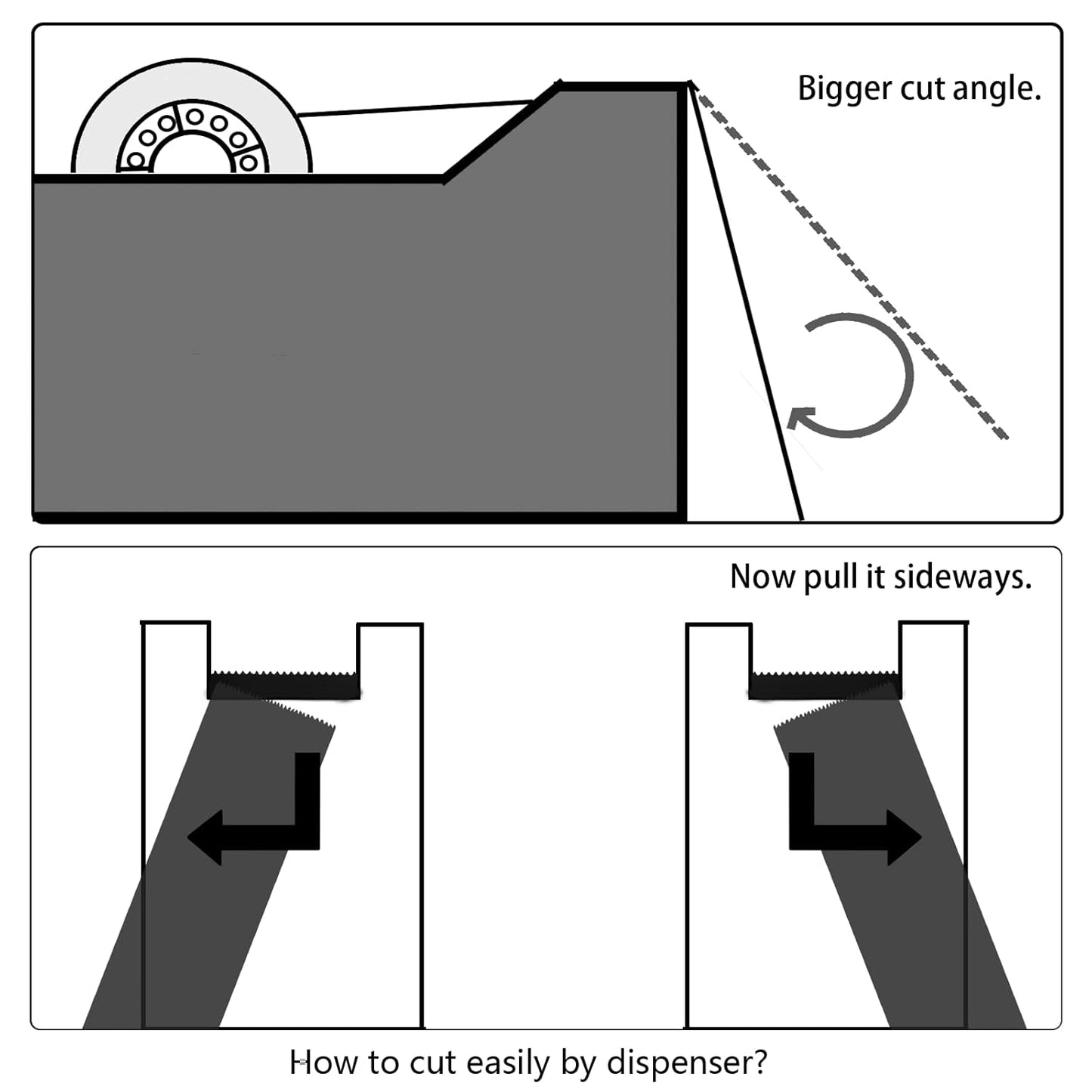 Transparent Tape Refill Rolls for Dispenser, Tear by Hand,12 Rolls x 900 inches