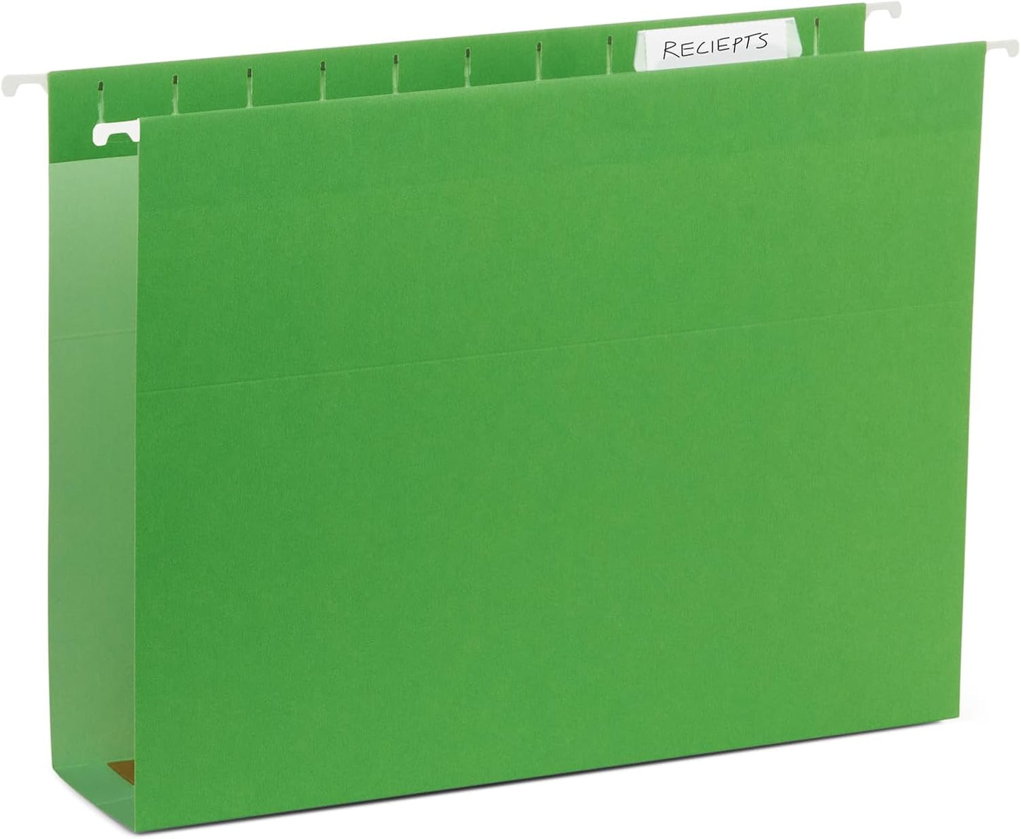 25 Blue Summit Supplies Hanging File Folders 3 inch Expansion, Letter Size, Assorted Colors, 3 inch Hanging File Folders, 11PT Paper, Expandable Hanging File Folders Letter Size 3 inch, 25 Pack