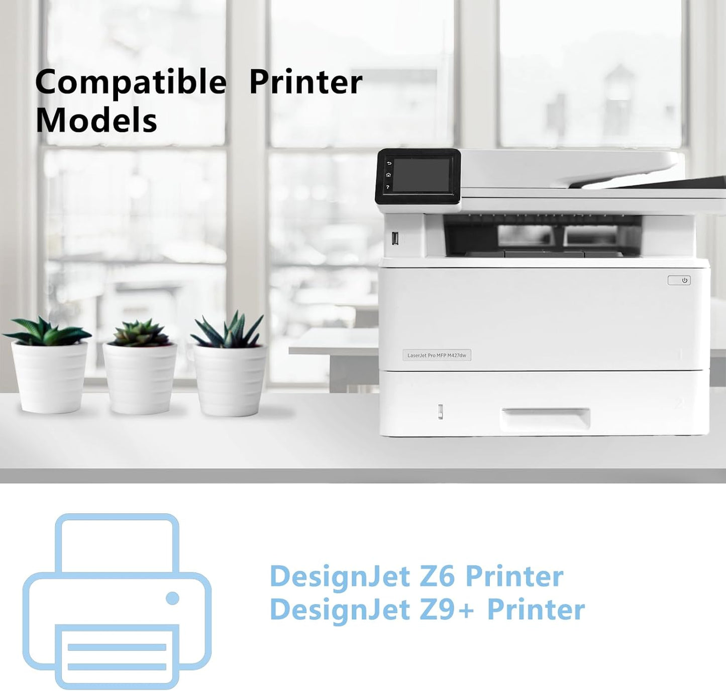 746 Yellow Ink Cartridge (P2V83A) High Capacity Compatible Ink Cartridge for 746 Z6 & Z9+ Large Format Plotter Printer,300-ml