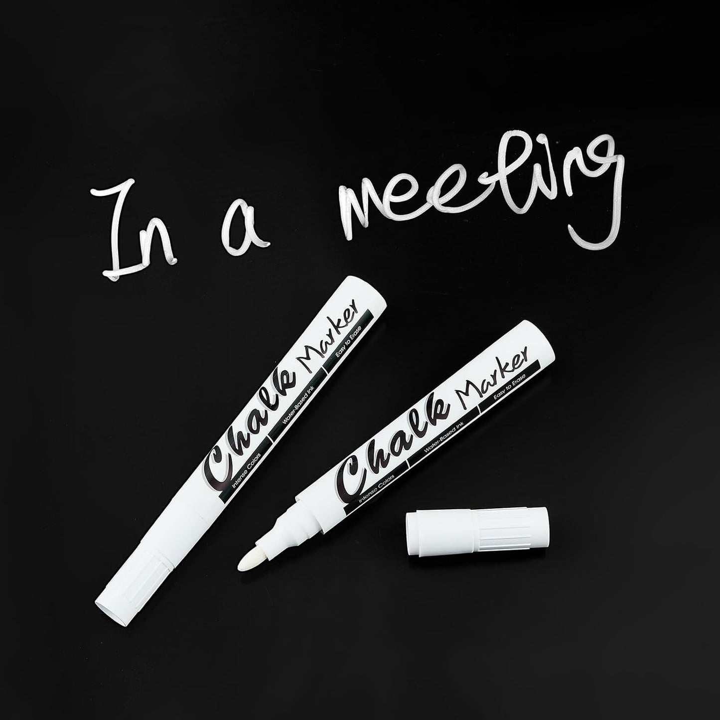 Volcanics Liquid Chalk Markers 36 Pack – 12 Bright Colors – Wet Erase, Dust-Free, Non-Toxic Chalk Pens with Round Tip for Teachers, Classrooms, Chalkboards, Glass, Windows, LED Boards, Bistro Signs