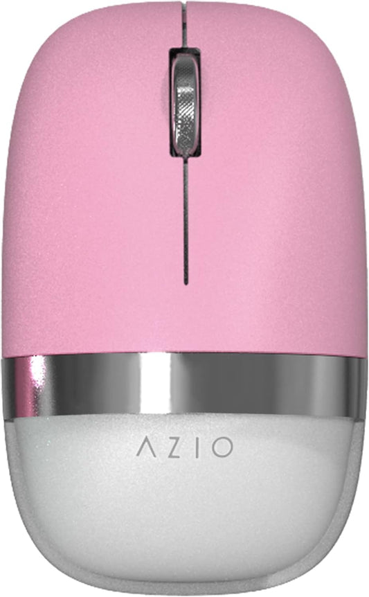 Azio IZO Wireless Optical Mouse - Bluetooth 3.0 & 5.0/2.4G RF-USB, Ambidextrous Design, PixArt PAW3212 Sensor, 1000/1600/2400 DPI, Rechargeable, PC & Mac