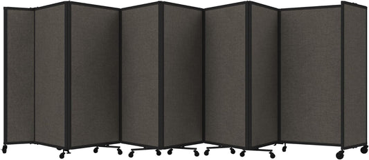 Versare Room Divider 360 Portable Wall Partition | Folding Panels | Large Freestanding Divider | Locking Wheels | Temporary Room Separator