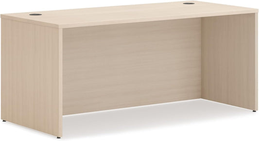 HON MOD Executive Desk 66-Inch Large Computer Desk Shell, Thick Wooden Laminate, Modern Table with Cord Management, 66" W x 30" D x 29" H, Desert Oak