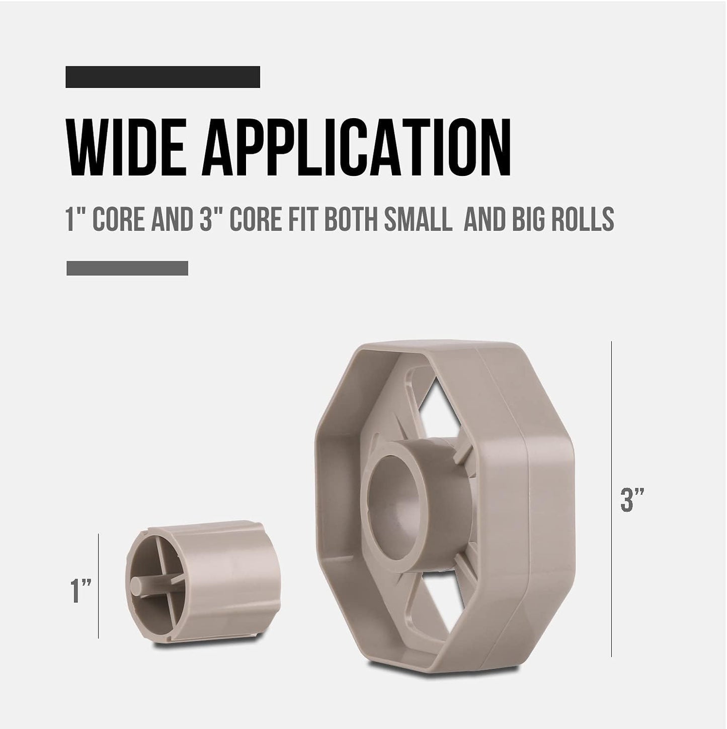 Lichamp Desktop Tape Dispenser Holder with Large 3 inch Core for Masking, Heat Transfer, Painters, Freezer, Kitchen Tape